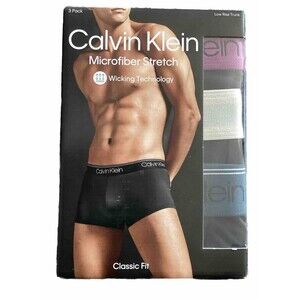 Calvin Klein 3-Pack Microfiber Wicking Classic Fit Low Rise Brief Size XL New